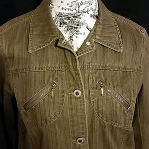 Caribbean Joe Brown Denim Jacket